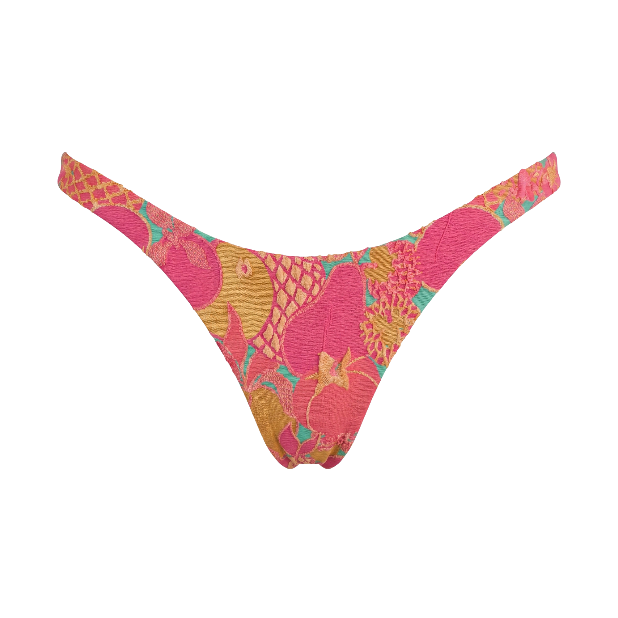 Pink Jacquard Bikini Bottom