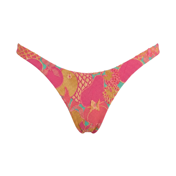 Pink Jacquard Bikini Bottom